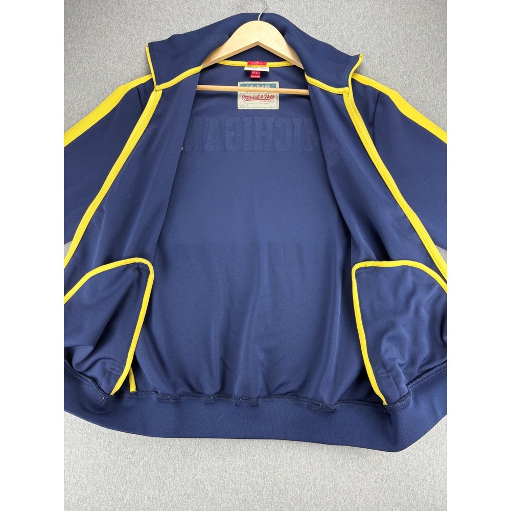 Michigan Wolverines Track Jacket Mens XL‎ Mitchell & Ness College Vault Full Zip - Picture 3 of 15